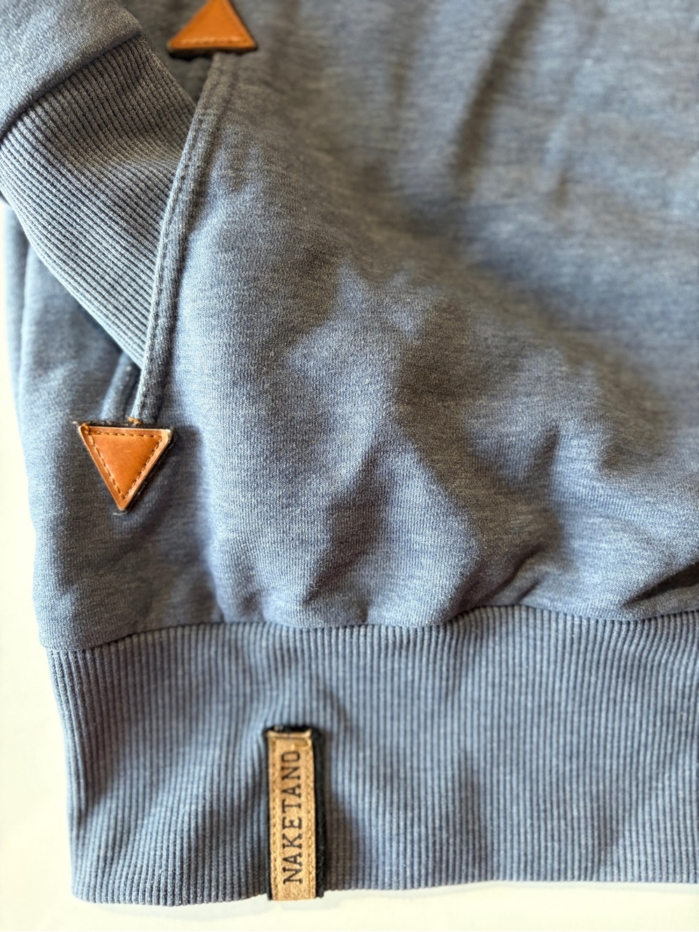 Naketano blue long hoodie hooded sweatshirt dress women’s large cowl neck - Picture 2 of 12